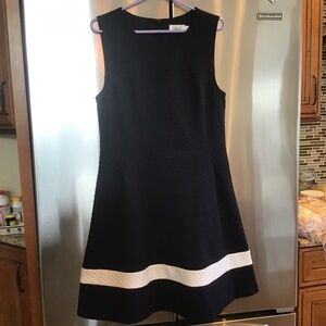 Eliza J sleeveless Navy flare dress